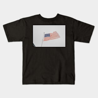 American Flag Flying off a Boat Kids T-Shirt